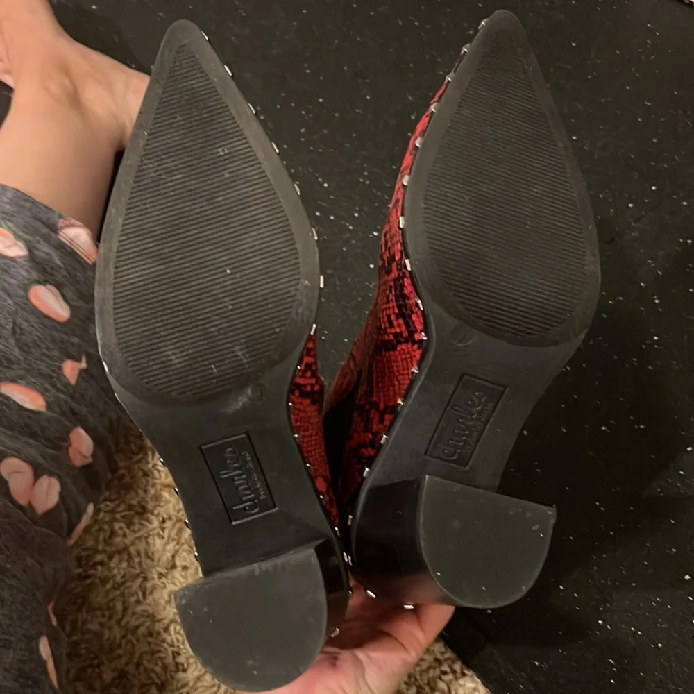 Charles by Charles David Dodger snake print booties 11 - Picture 4 of 8